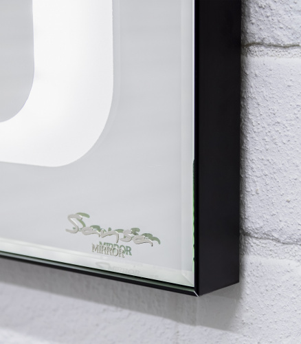 Зеркало Galaxy 70 black alum с подсветкой Sansa* фото 4