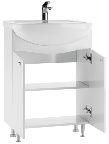 Тумба под умывальник "Уют 60 Волна" без ящика  АЙСБЕРГ фото 3