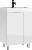 Тумба под умывальник "UNIT 60" Graffo без ящика белый глянец Домино