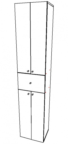 Пенал напольный 40 Промо с верхним ящиком В1 фото 13