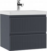 Тумба подвесная под умывальник "ЮНИТ 60" (Unit) Тауэр (Tower) В2 Графит Домино