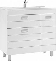Тумба под умывальник "Elen 90" Cube с 2 верхними ящиками В2 Домино*