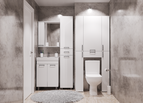 Пенал напольный Контраст 35 с верхним ящиком В1 левый АЙСБЕРГ* фото 6