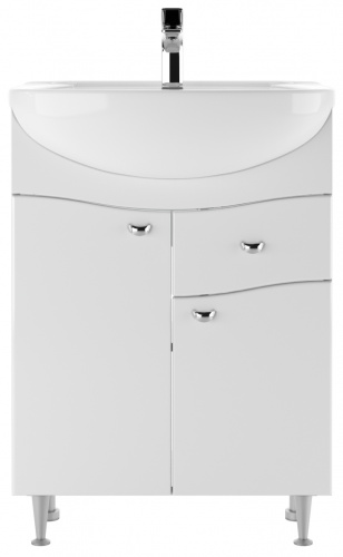 Тумба под умывальник "Уют 60 Волна" с верхним ящиком В1  АЙСБЕРГ фото 5