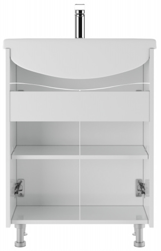 Тумба под умывальник "Уют 60 Волна" без ящика  АЙСБЕРГ фото 4