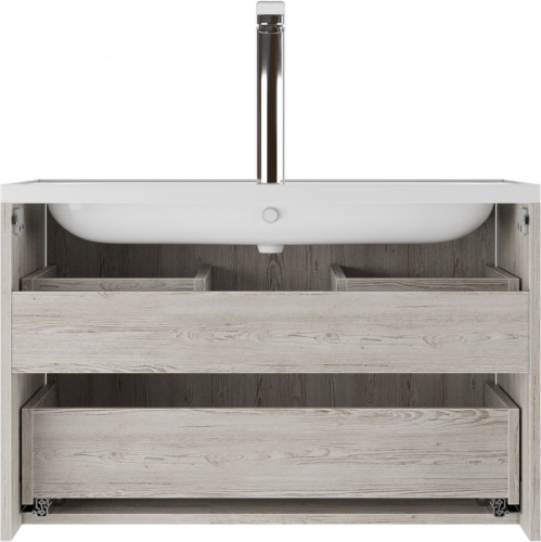 Тумба подвесная под умывальник "UNIT 80" Dolche с двумя ящиками В2 Домино* фото 4