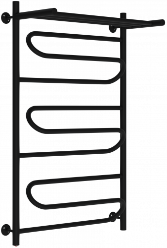 Полот/суш ЭЛЕКТРИЧЕСКИЙ ЧЕРНЫЙ лесенка Лиана 500х800 3/4" сталь с полкой (TERMAX) TEL45080-2