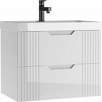 Тумба подвесная под умывальник "ЮНИТ 70" (Unit) Гарден (Garden) В2 Белый Домино