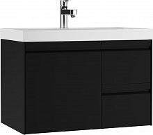 Тумба подвесная под умывальник "UNIT 80" Chelsea В2 Черный Домино