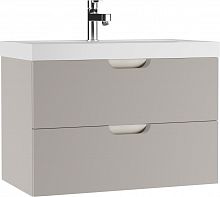 Тумба подвесная под умывальник "ЮНИТ 80" (Unit) Дюна (Dune) Серый тауп В2 Домино