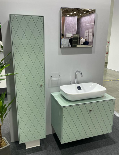 Пенал подвесной 35 ONE без ящика зеленый матовый левый LEVEL фото 15