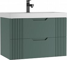 Тумба подвесная под умывальник "UNIT 80" Garden В2 Зеленый Домино