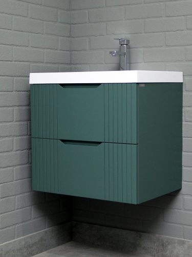 Тумба подвесная под умывальник "ЮНИТ 60" (Unit) Гарден (Garden) В2 Зелёный Домино фото 5