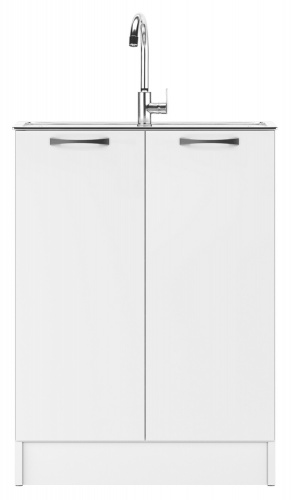 Тумба под нержавеющую мойку 60х50 белый фото 2