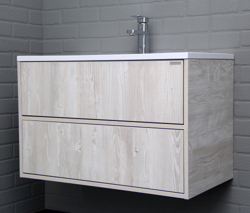 Тумба подвесная под умывальник "UNIT 80" Dolche с двумя ящиками В2 Домино* фото 5