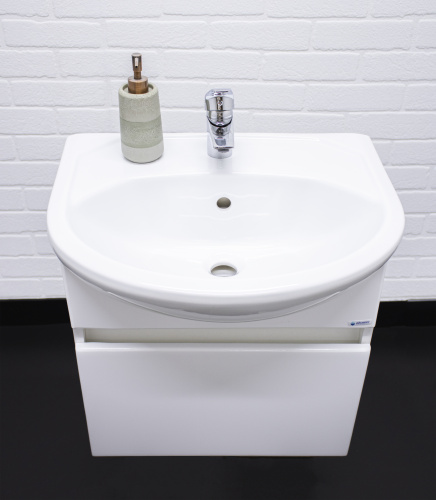 Тумба подвесная под умывальник "Исеть 55" Классик с одним ящиком В1  АЙСБЕРГ фото 6