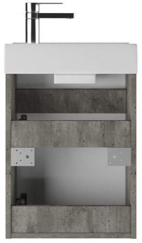 Тумба подвесная под умывальник "Енисей 40" Мечта без ящика Бетон АЙСБЕРГ фото 4
