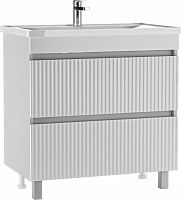 Тумба под умывальник "RIVO 80" Бриз с двумя ящиками В2 АЙСБЕРГ