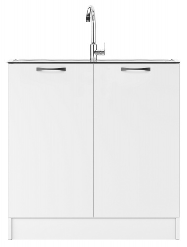 Тумба под нержавеющую мойку 60х80 белый фото 2