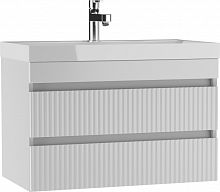 Тумба подвесная под умывальник "UNIT 80" Бриз с двумя ящиками В2 Айсберг