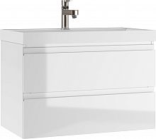 Тумба подвесная под умывальник "UNIT 80" Graffo белый глянец В2 Домино