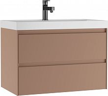 Тумба подвесная под умывальник "ЮНИТ 80" (Unit) Верона (Verona) В2 Мокко Домино