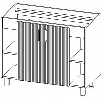 Тумба под умывальник "НОВА 100" (Nova) Крафт (Craft) NEW без ящика Домино