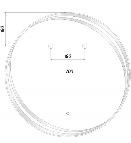 Зеркало Берг CR 700х700 LED Sansa фото 7
