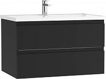 Тумба подвесная под умывальник "НОВА 80" (Nova) Графо (Grafo) графит матовый В2 Домино