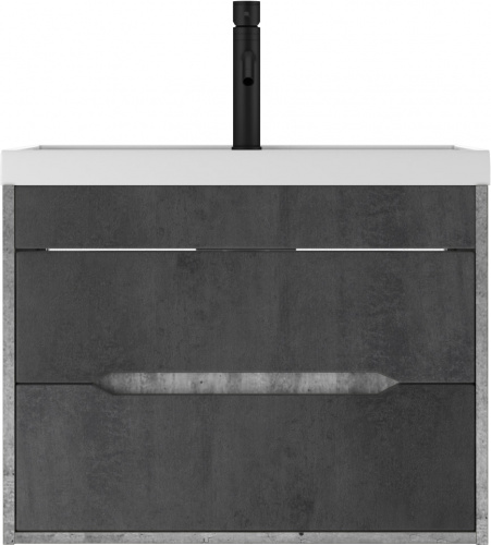 Тумба подвесная под умывальник "ЮНИТ 70" (Unit) Лофт (Loft) В2 Бетон Домино фото 10