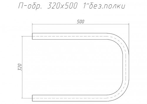 Полотенцесушитель П-обр. 320х500 1" нерж. без.компл (TERMAX) ТП03250 фото 2