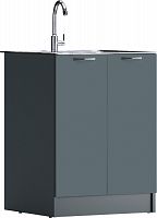 Тумба под нержавеющую мойку 60х60 антрацит