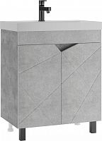 Тумба под умывальник "ЮНИТ 70" (Unit) Вектор (Vector) св бетон без ящика Домино