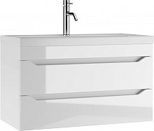 Тумба подвесная под умывальник "Bazis 90" Ева с двумя ящиками В2 АЙСБЕРГ