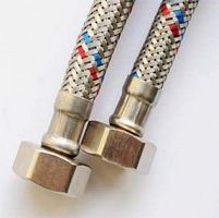 Подводка д/воды нерж. оплетка, гайка латунь STL  1/2 г/г 0,5см