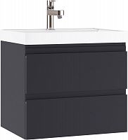 Тумба подвесная под умывальник "UNIT 60" Graffo графит матовый В2 Домино