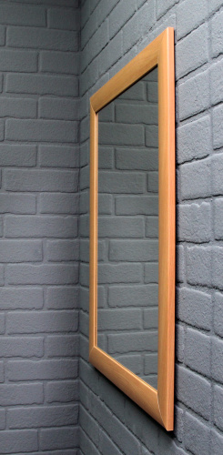 Зеркало МДФ профиль 740х600 Бук Sansa* фото 3