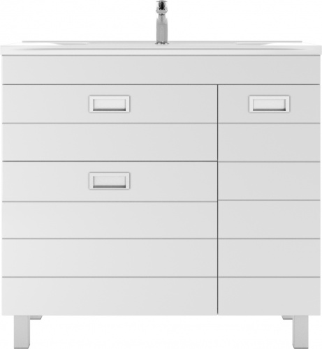 Тумба под умывальник "Elen 90" Cube с 2 верхними ящиками В2 Домино* фото 2