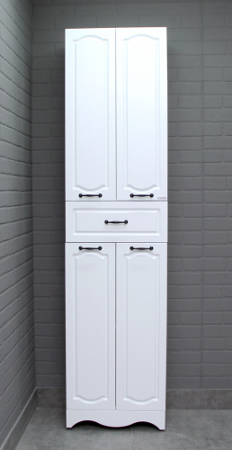 Пенал напольный 50 Rich Белое Дерево с верхним ящиком В1 Домино фото 5