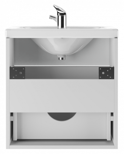 Тумба подвесная под умывальник "Исеть 55" Классик с одним ящиком В1  Айсберг фото 4