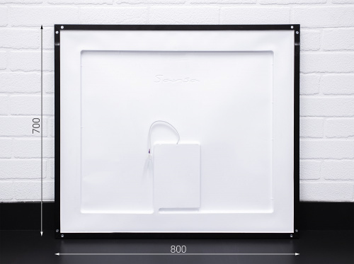 Зеркало Even 80 black alum с подсветкой Sansa* фото 6