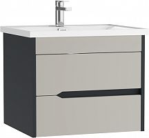 Тумба подвесная под умывальник "НОВА 60" (Nova) Карат (Karat) Серый тауп В2 Домино