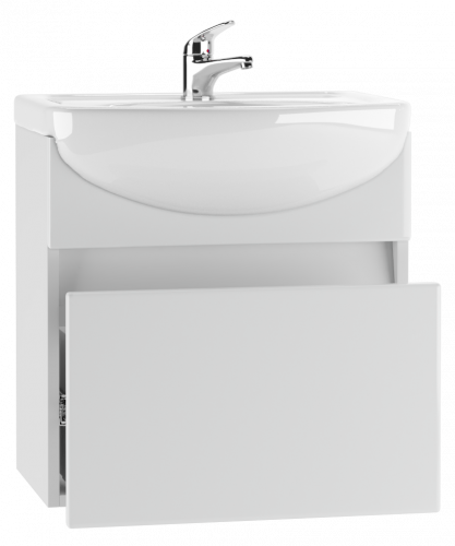 Тумба подвесная под умывальник "Исеть 55" Классик с одним ящиком В1  АЙСБЕРГ фото 3