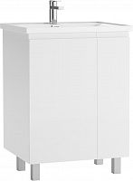 Тумба под умывальник "НОВА 60" (Nova) Графо (Grafo) без ящика белый глянец Домино