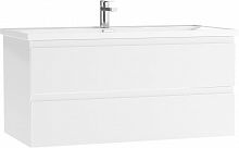 Тумба подвесная под умывальник "НОВА 100" (Nova) Графо (Grafo) белый глянец В2 Домино