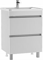 Тумба под умывальник "РИВО 60" (Rivo) Бриз с двумя ящиками В2 АЙСБЕРГ