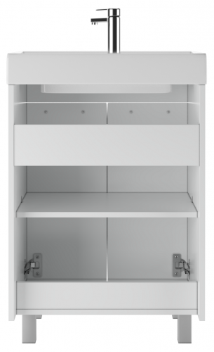 Комплект мебели для ванной "Енисей 60" Контраст правый без ящика АЙСБЕРГ фото 5