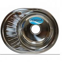 МОЙКА Омега врезная овальная 57х45 (0,8)/15 ПРАВАЯ арт.85745ПО