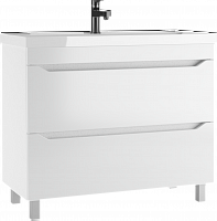 Тумба под умывальник "Базис 100" (Bazis) Ева с двумя ящиками В2 АЙСБЕРГ