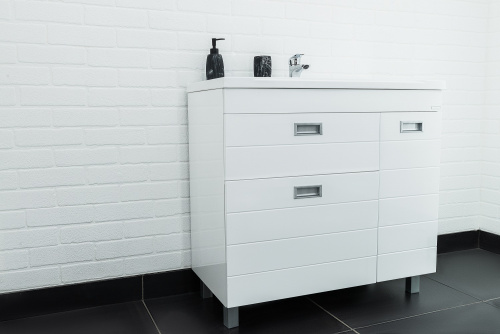 Тумба под умывальник "Elen 90" Cube с 2 верхними ящиками В2 Домино* фото 6